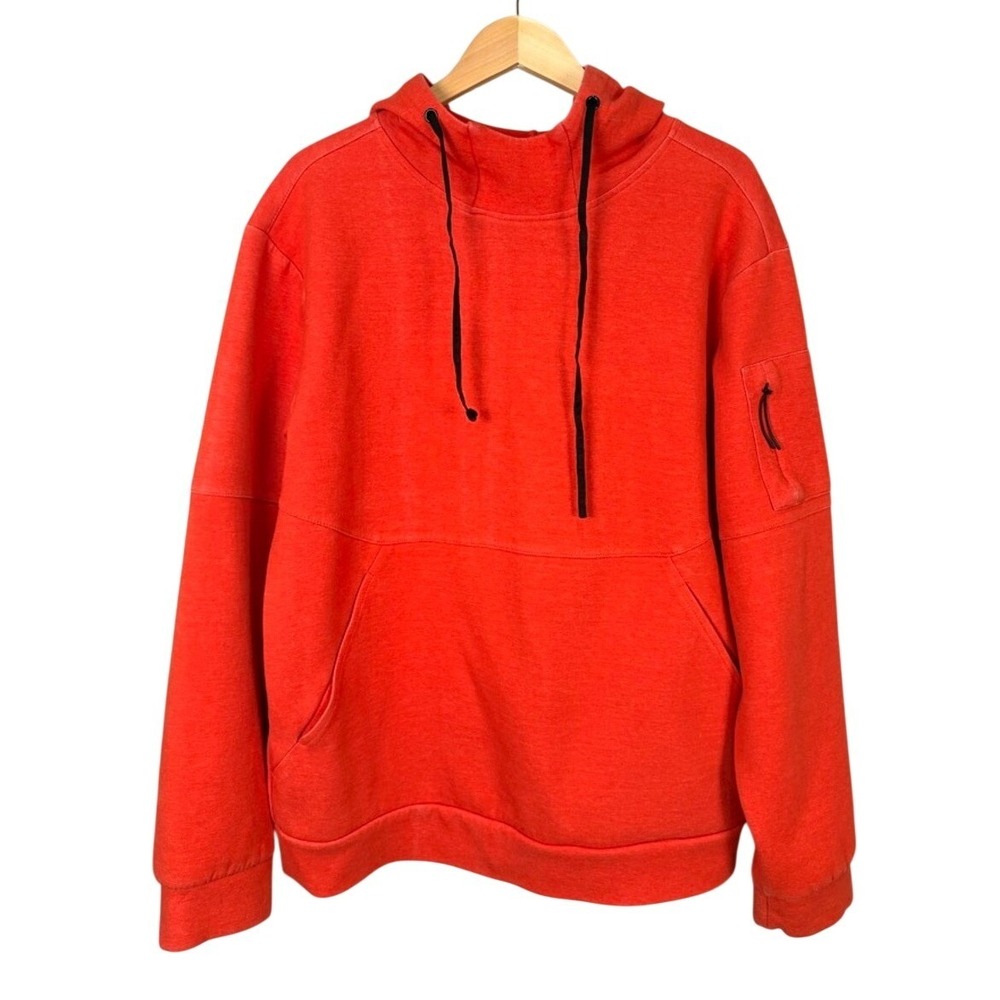 Ocean Current Men's Orange Fleece Hoodie Pullover Sweatshirt XL